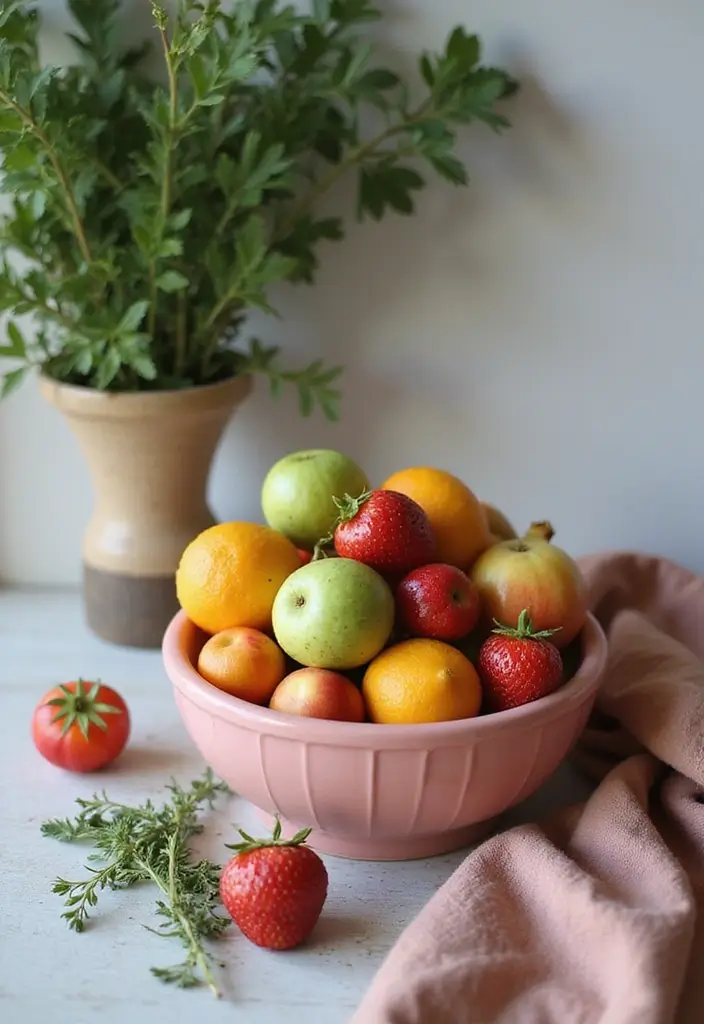 29 Pink Ceramic Decor Ideas That Feel Soft And Elegant - 21. Pink Ceramic Fruit Bowls