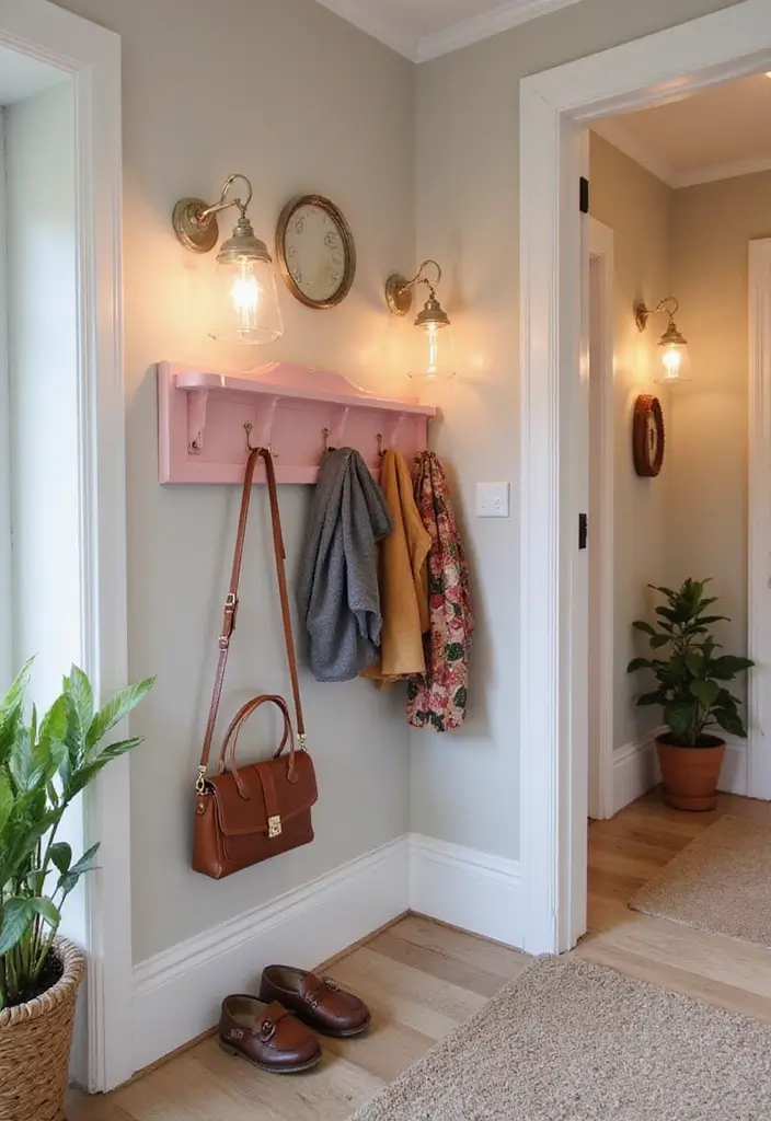 29 Pink Ceramic Decor Ideas That Feel Soft And Elegant - 24. Pink Ceramic Wall Hooks