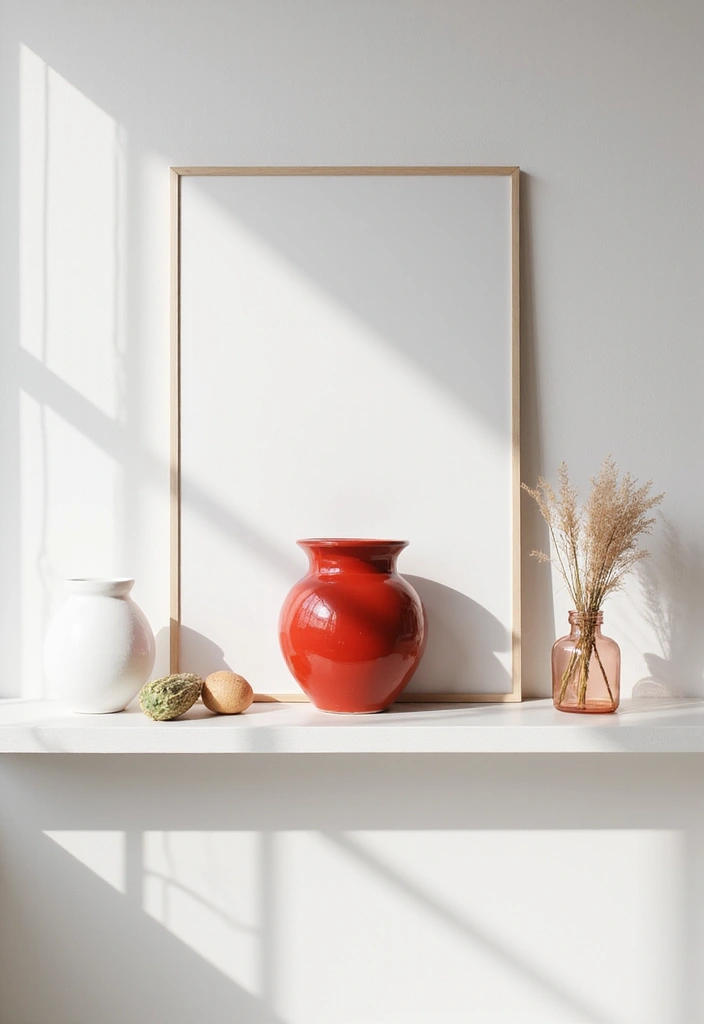 29 Red Ceramic Vase Decor Ideas That Make Bold Statements 21 29 Red Ceramic Vase Decor Ideas That Make Bold Statements - 15. Minimalist Monochrome Look