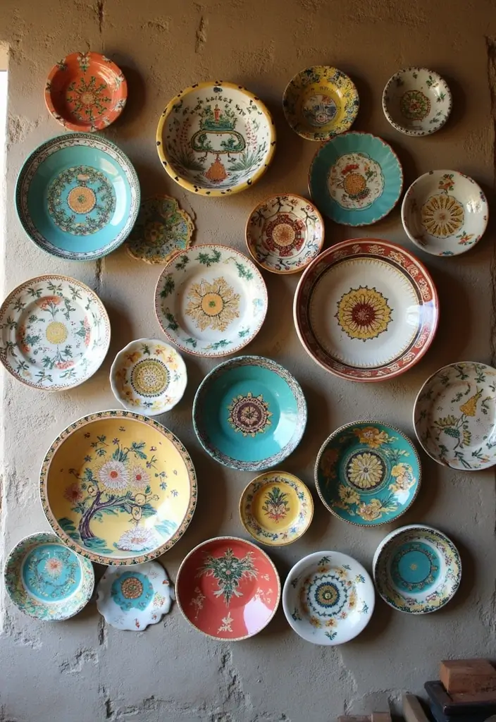 29 Vintage Ceramic Kitchen Decor Ideas With Nostalgic Charm 34 29 Vintage Ceramic Kitchen Decor Ideas With Nostalgic Charm - 10. Hand-Painted Ceramic Wall Plates