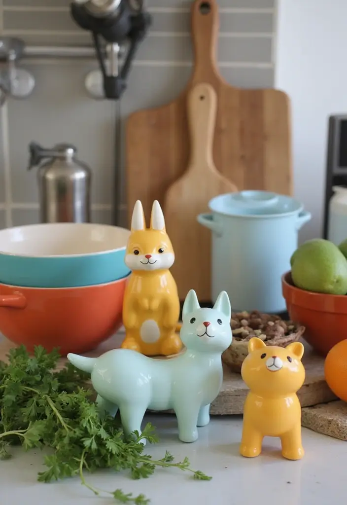 29 Vintage Ceramic Kitchen Decor Ideas With Nostalgic Charm 48 29 Vintage Ceramic Kitchen Decor Ideas With Nostalgic Charm - 14. Whimsical Ceramic Animal Decor