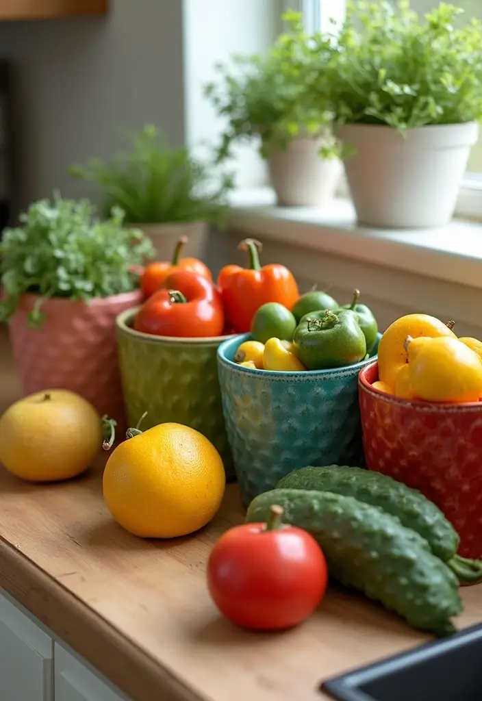 29 Vintage Ceramic Kitchen Decor Ideas With Nostalgic Charm 73 29 Vintage Ceramic Kitchen Decor Ideas With Nostalgic Charm - 19. Charming Ceramic Fruit and Vegetable Holders