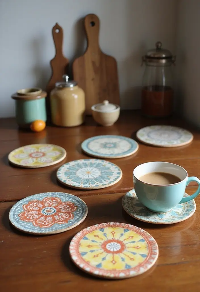 29 Vintage Ceramic Kitchen Decor Ideas With Nostalgic Charm 107 29 Vintage Ceramic Kitchen Decor Ideas With Nostalgic Charm - 27. Decorative Ceramic Coasters