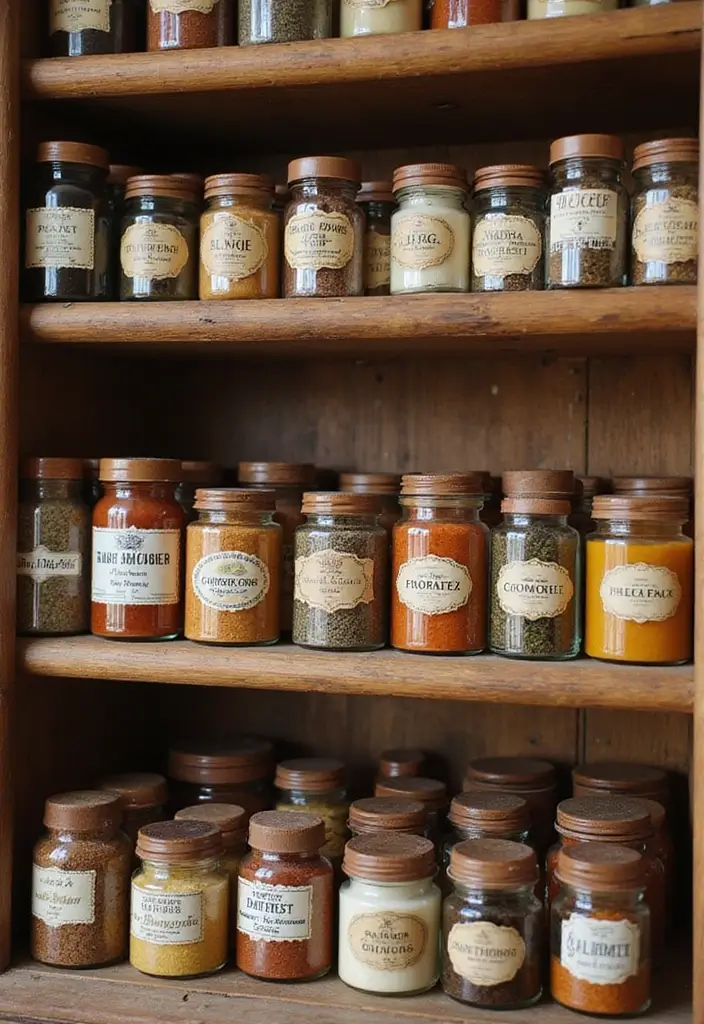 29 Vintage Ceramic Kitchen Decor Ideas With Nostalgic Charm 108 29 Vintage Ceramic Kitchen Decor Ideas With Nostalgic Charm - 28. Vintage Spice Jars