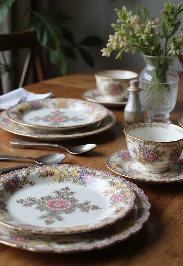 29 Vintage Ceramic Kitchen Decor Ideas With Nostalgic Charm 24 29 Vintage Ceramic Kitchen Decor Ideas With Nostalgic Charm - 6. Classic Ceramic Dinnerware