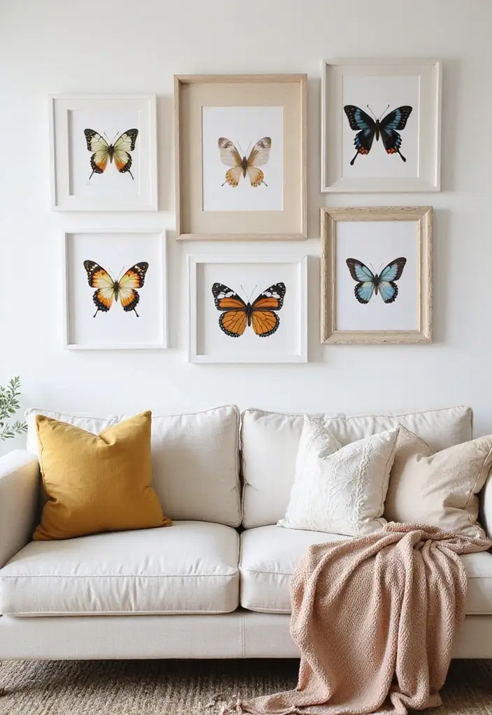 30+ Ceramic Butterfly Decor Ideas For Whimsical Charm 40 30+ Ceramic Butterfly Decor Ideas For Whimsical Charm - 18. Butterfly-Inspired Art Prints