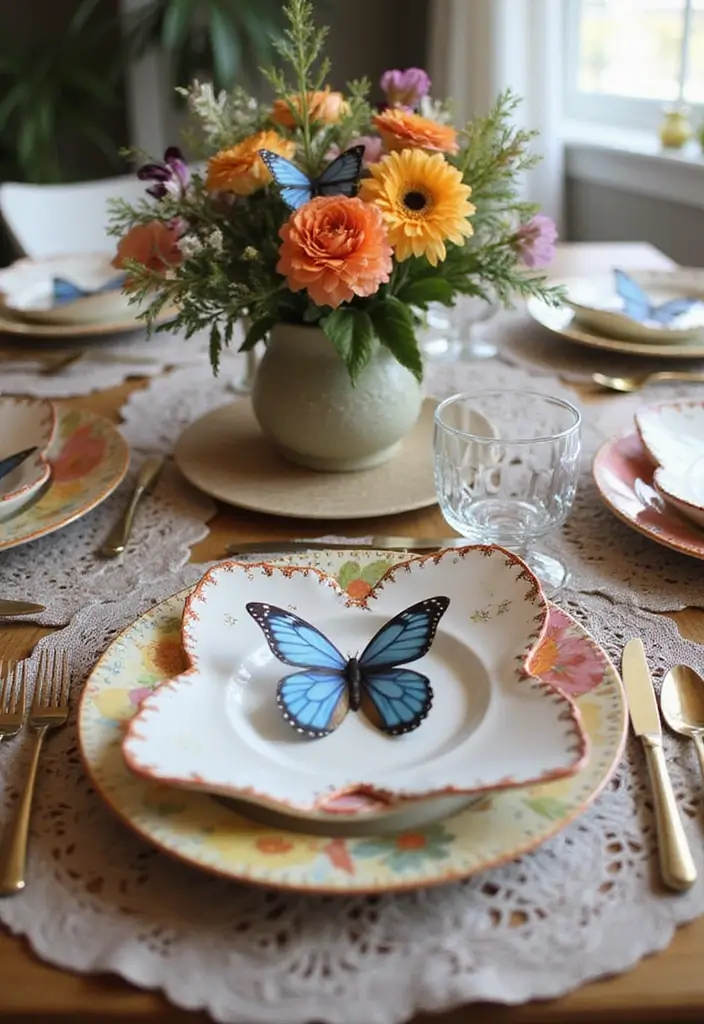 30+ Ceramic Butterfly Decor Ideas For Whimsical Charm 5 30+ Ceramic Butterfly Decor Ideas For Whimsical Charm - 3. Butterfly-Themed Table Settings