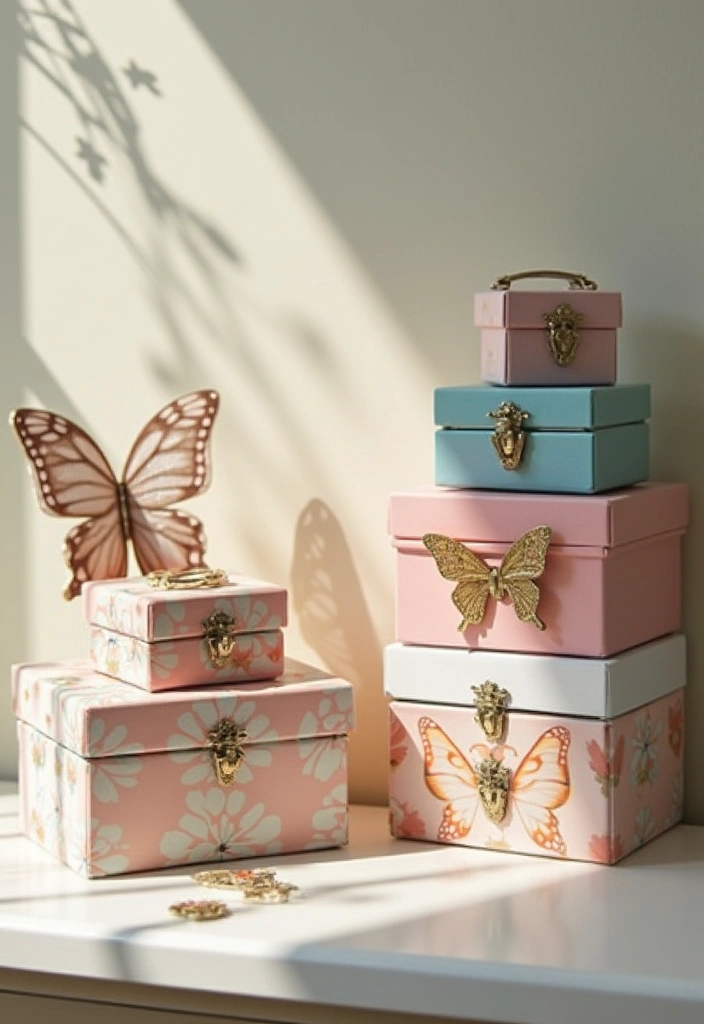 30+ Ceramic Butterfly Decor Ideas For Whimsical Charm 62 30+ Ceramic Butterfly Decor Ideas For Whimsical Charm - 30. Butterfly-Themed Decorative Boxes