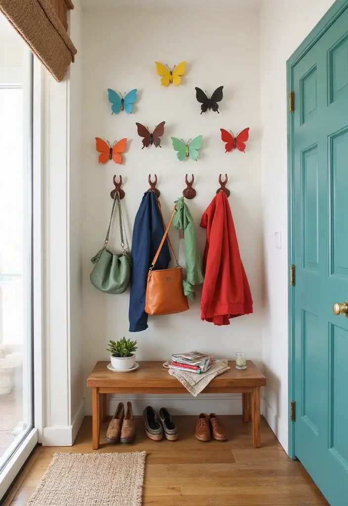 30+ Ceramic Butterfly Decor Ideas For Whimsical Charm 12 30+ Ceramic Butterfly Decor Ideas For Whimsical Charm - 4. Garden-Inspired Butterfly Wall Hooks