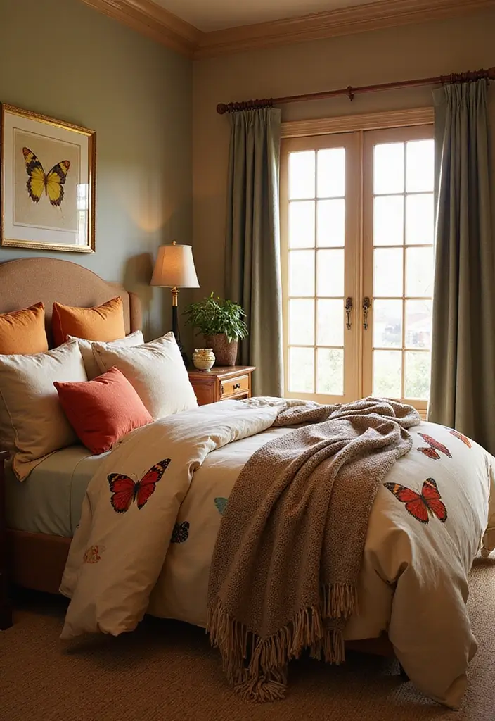 30+ Ceramic Butterfly Decor Ideas For Whimsical Charm 27 30+ Ceramic Butterfly Decor Ideas For Whimsical Charm - 9. Butterfly Bed Linens