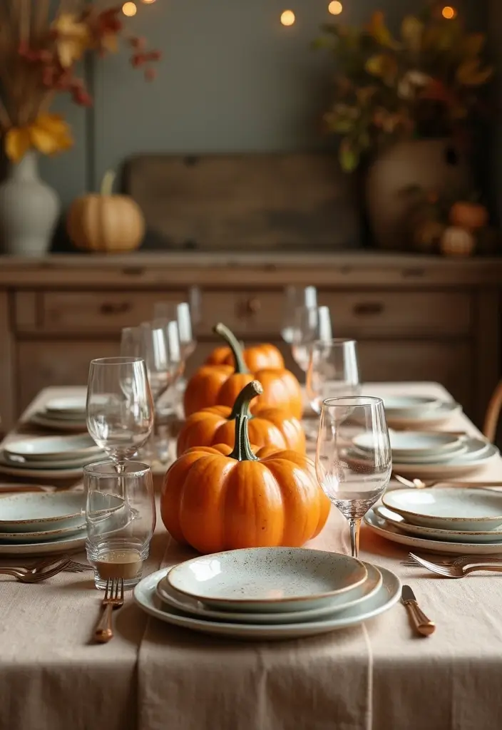 30 Ceramic Pumpkin Decor Ideas For Cozy Seasonal Styling 111 30 Ceramic Pumpkin Decor Ideas For Cozy Seasonal Styling - 17. Pumpkin Table Settings