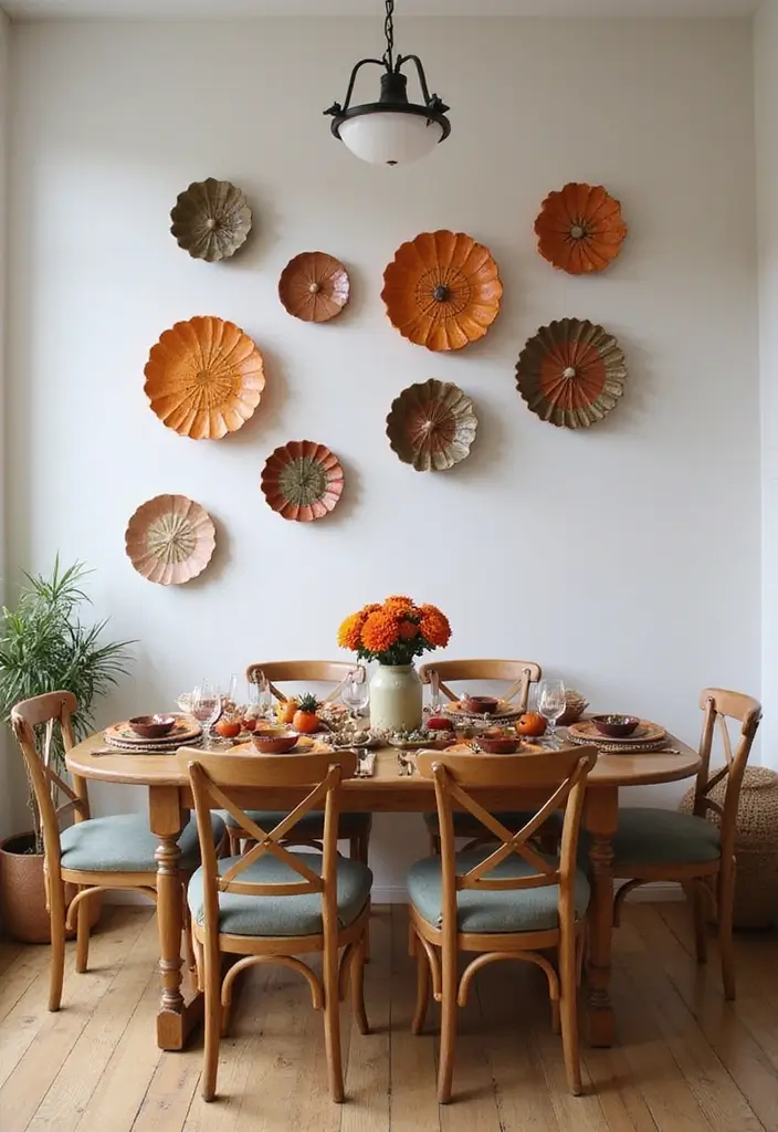 30 Ceramic Pumpkin Decor Ideas For Cozy Seasonal Styling 167 30 Ceramic Pumpkin Decor Ideas For Cozy Seasonal Styling - 25. Pumpkin-Themed Wall Decor