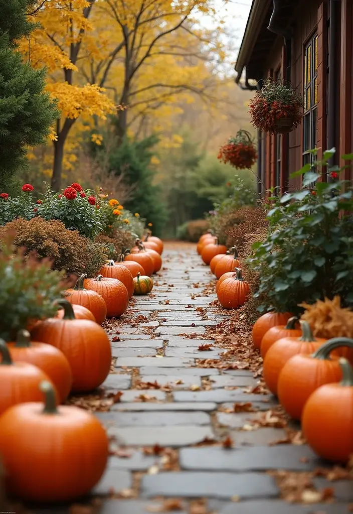 30 Ceramic Pumpkin Decor Ideas For Cozy Seasonal Styling 202 30 Ceramic Pumpkin Decor Ideas For Cozy Seasonal Styling - 30. Pumpkin-Themed Outdoor Pathways