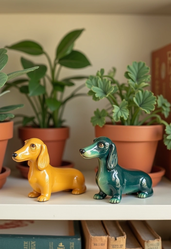 30+ Charming Vintage Ceramic Dog Decor Ideas 1 30+ Charming Vintage Ceramic Dog Decor Ideas - 1. Adorable Dachshund Figurines