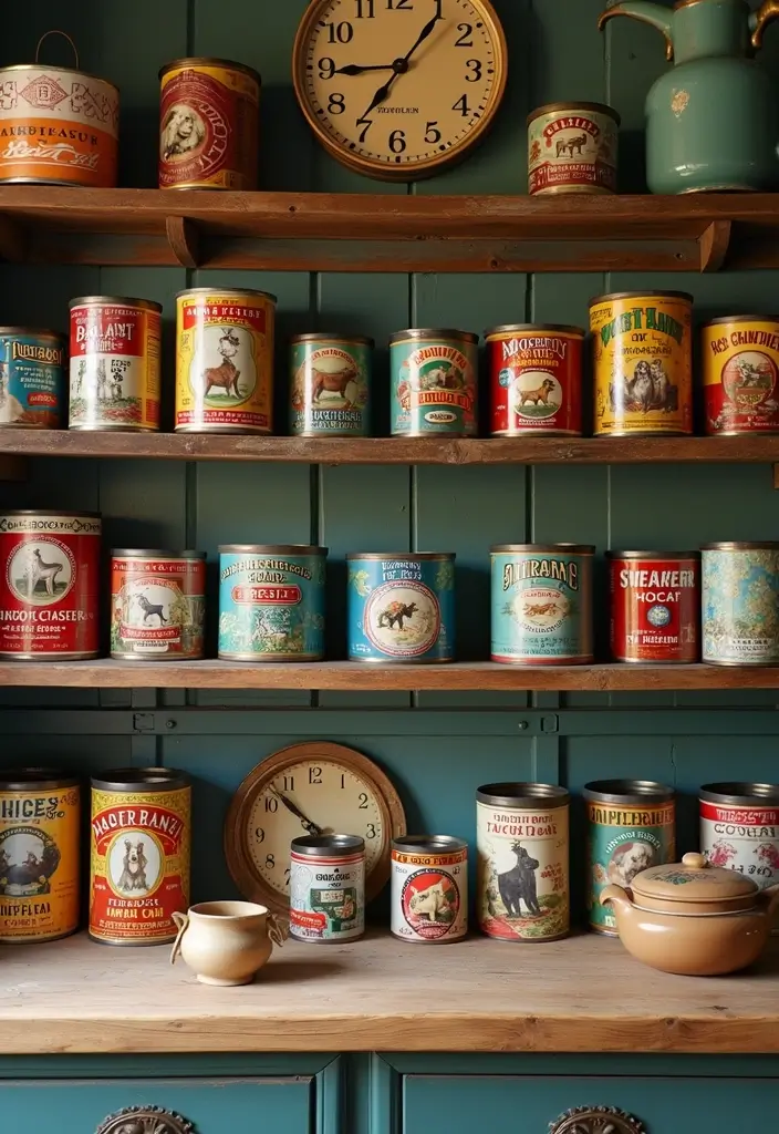 30+ Charming Vintage Ceramic Dog Decor Ideas 31 30+ Charming Vintage Ceramic Dog Decor Ideas - 11. Vintage Dog Food Tin Collectibles