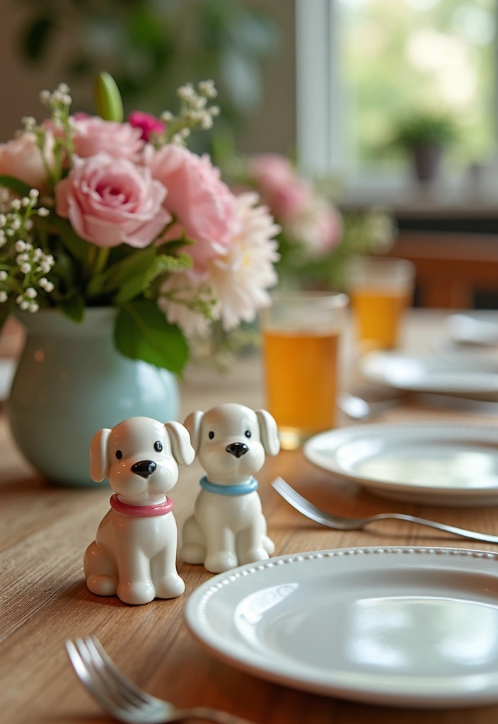 30+ Charming Vintage Ceramic Dog Decor Ideas 40 30+ Charming Vintage Ceramic Dog Decor Ideas - 14. Retro Puppy Salt and Pepper Shakers