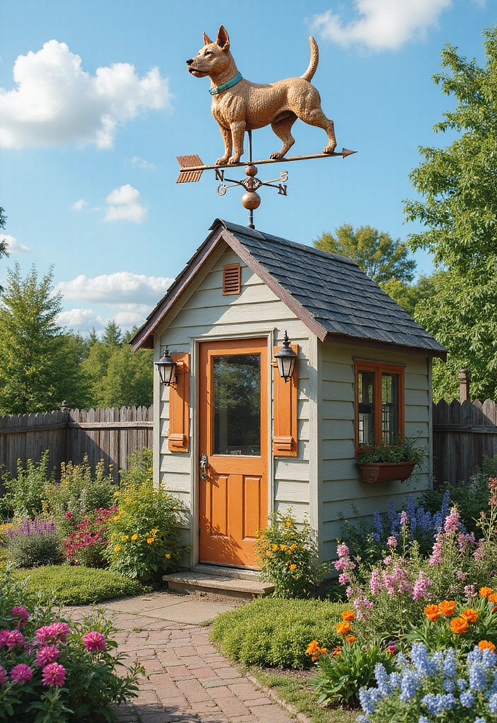 30+ Charming Vintage Ceramic Dog Decor Ideas 41 30+ Charming Vintage Ceramic Dog Decor Ideas - 15. Whimsical Dog Weathervanes