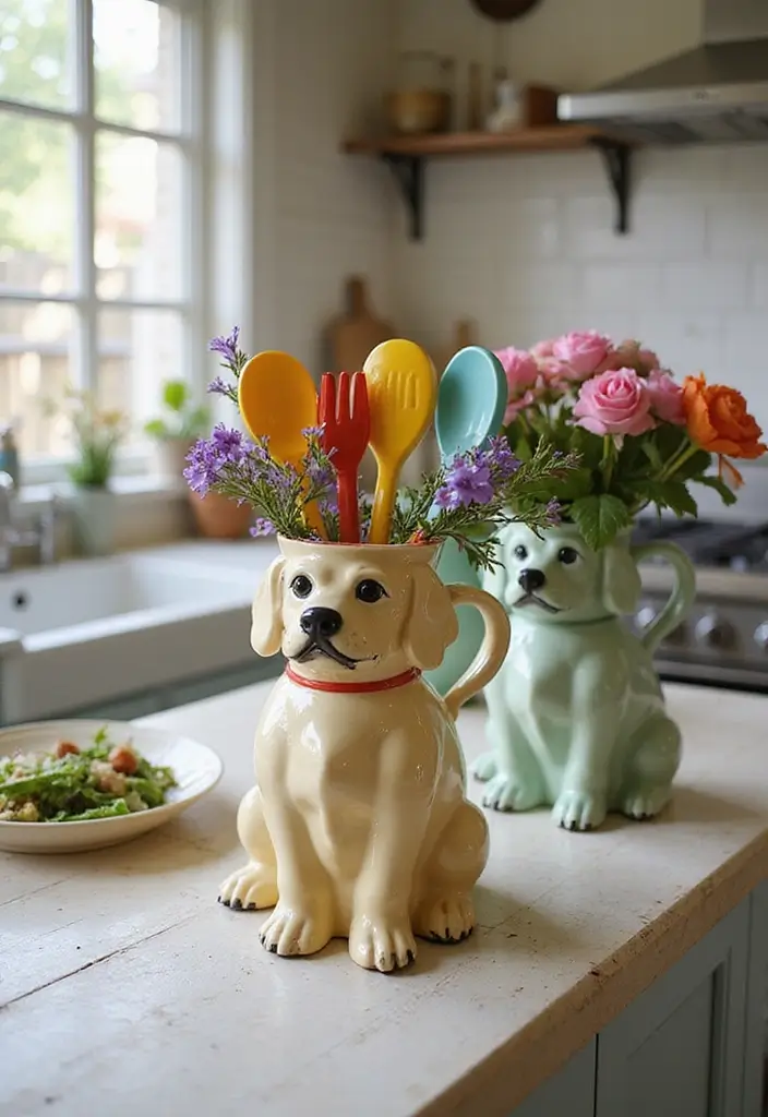30+ Charming Vintage Ceramic Dog Decor Ideas 42 30+ Charming Vintage Ceramic Dog Decor Ideas - 16. Vintage Ceramic Dog Jugs