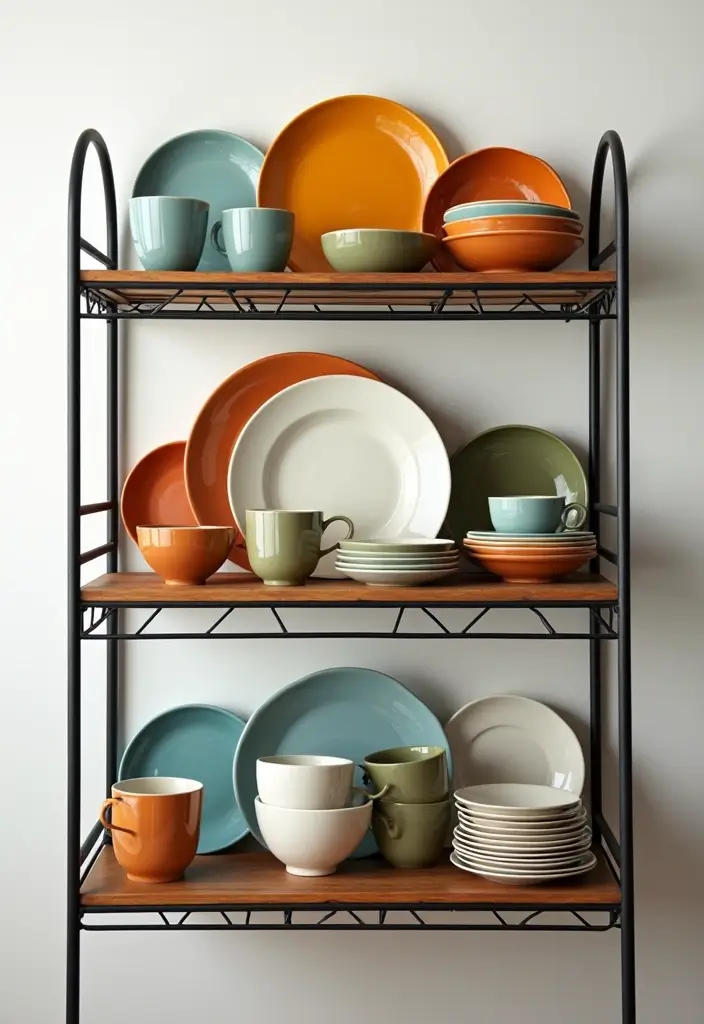 30 Home Decor Ideas With Ceramic Plates That Elevate Your Dining Space 14 30 Home Decor Ideas With Ceramic Plates That Elevate Your Dining Space - 10. Layered Dish Racks