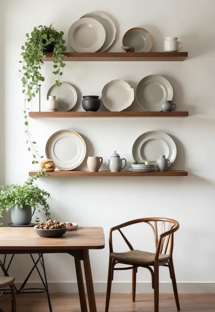 30 Home Decor Ideas With Ceramic Plates That Elevate Your Dining Space 17 30 Home Decor Ideas With Ceramic Plates That Elevate Your Dining Space - 13. Floating Shelves with Plates