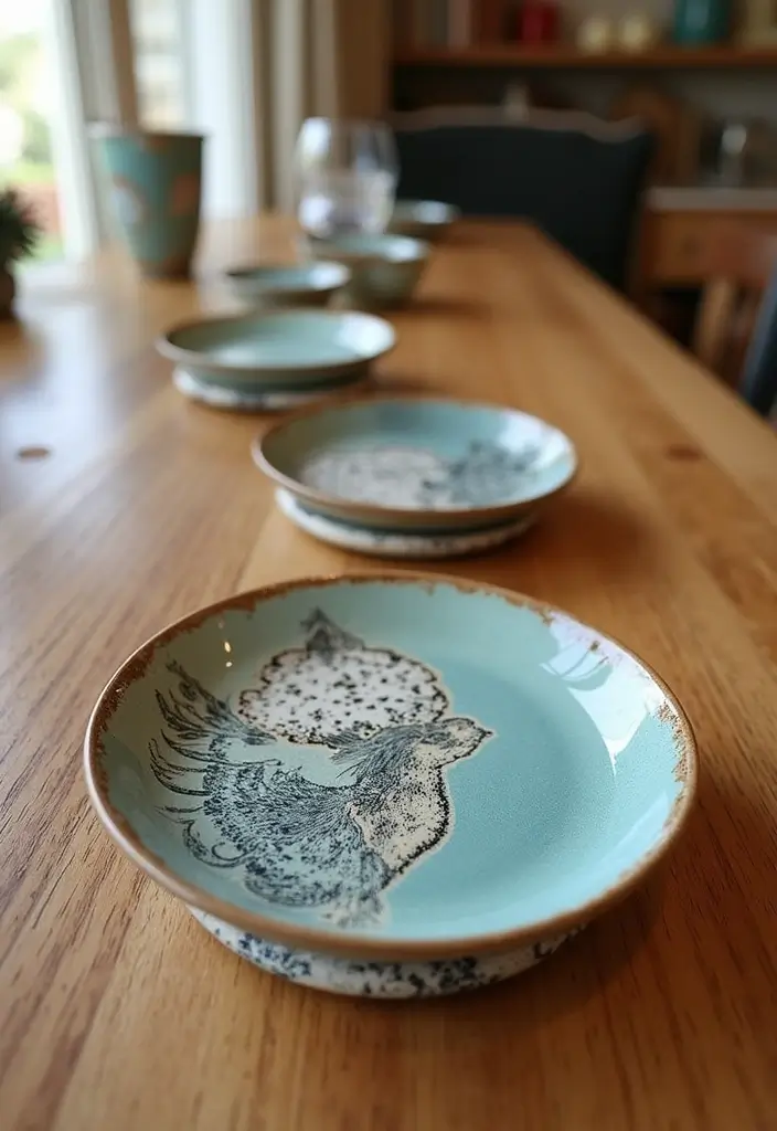30 Home Decor Ideas With Ceramic Plates That Elevate Your Dining Space 25 30 Home Decor Ideas With Ceramic Plates That Elevate Your Dining Space - 15. Artistic Plate Coasters