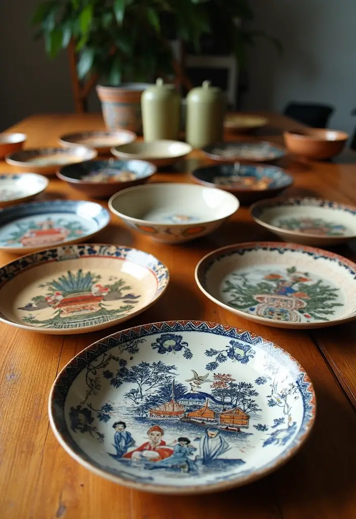 30 Home Decor Ideas With Ceramic Plates That Elevate Your Dining Space 35 30 Home Decor Ideas With Ceramic Plates That Elevate Your Dining Space - 21. Incorporate Art Styles