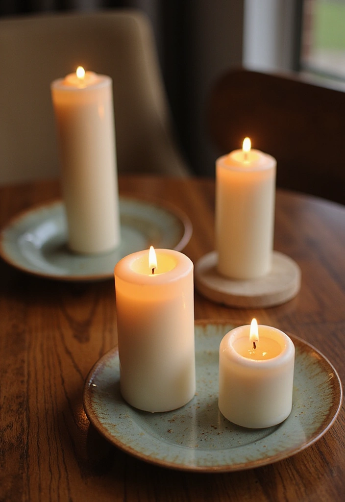 30 Home Decor Ideas With Ceramic Plates That Elevate Your Dining Space 48 30 Home Decor Ideas With Ceramic Plates That Elevate Your Dining Space - 26. Plate Candle Holders