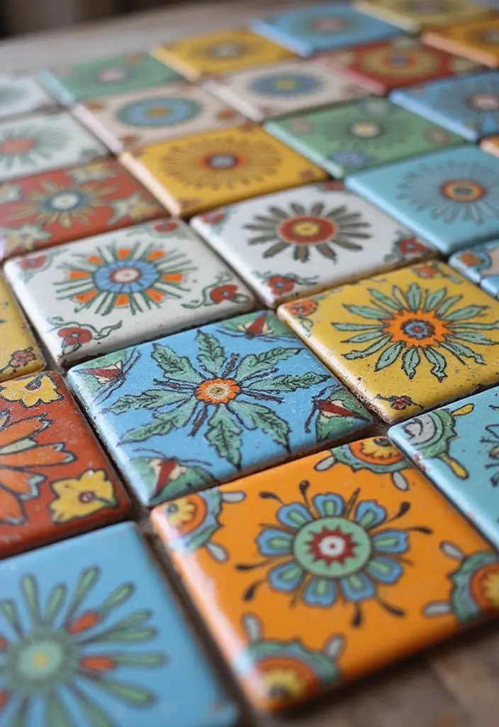 30+ MCM Ceramic Decor Inspirations For Retro Homes 19 30+ MCM Ceramic Decor Inspirations For Retro Homes - 13. Colorful Tile Accents