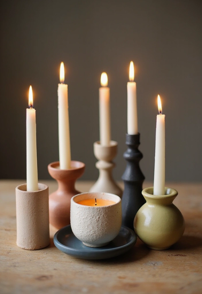 30+ MCM Ceramic Decor Inspirations For Retro Homes 20 30+ MCM Ceramic Decor Inspirations For Retro Homes - 14. Charming Ceramic Candle Holders