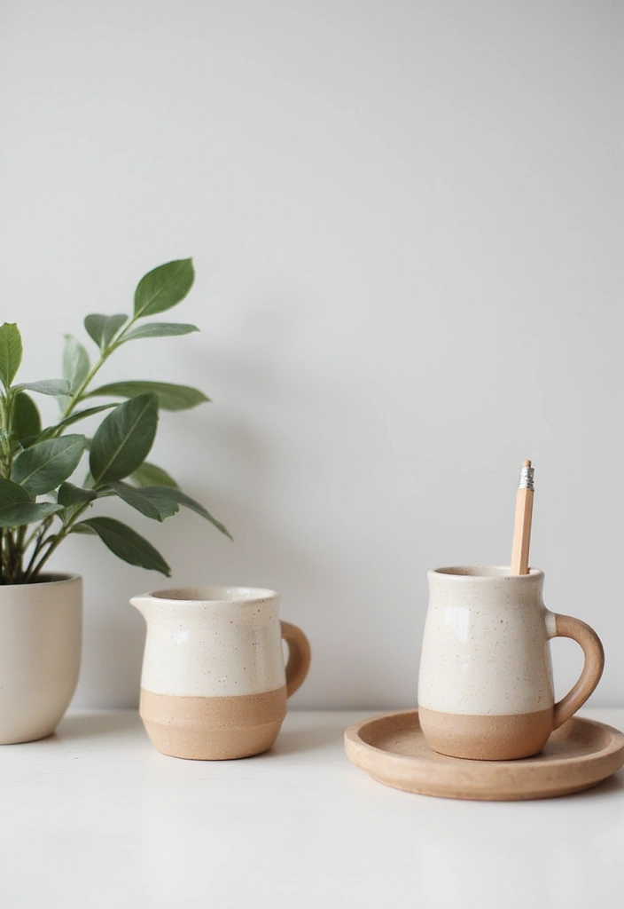 30+ MCM Ceramic Decor Inspirations For Retro Homes 51 30+ MCM Ceramic Decor Inspirations For Retro Homes - 25. Charming Desk Accessories