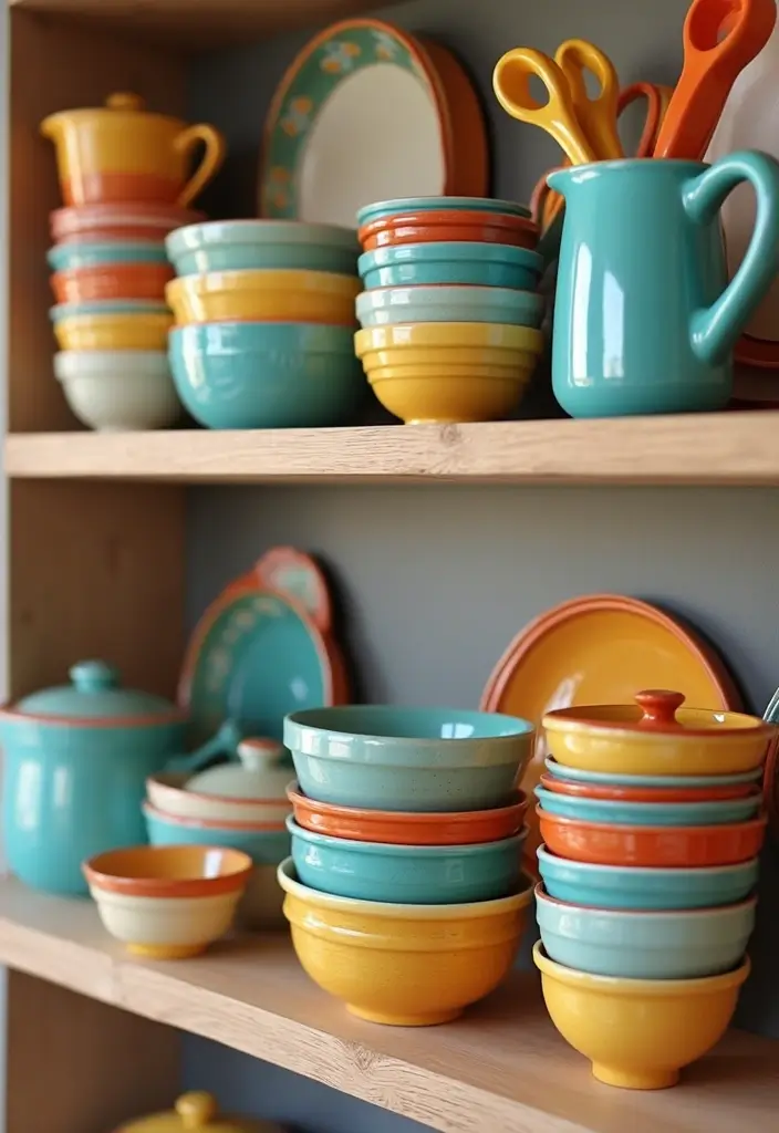 30+ MCM Ceramic Decor Inspirations For Retro Homes 53 30+ MCM Ceramic Decor Inspirations For Retro Homes - 27. Decorative Kitchenware