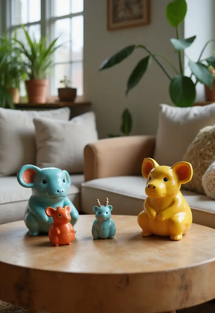 30+ MCM Ceramic Decor Inspirations For Retro Homes 4 30+ MCM Ceramic Decor Inspirations For Retro Homes - 4. Whimsical Animal Figurines