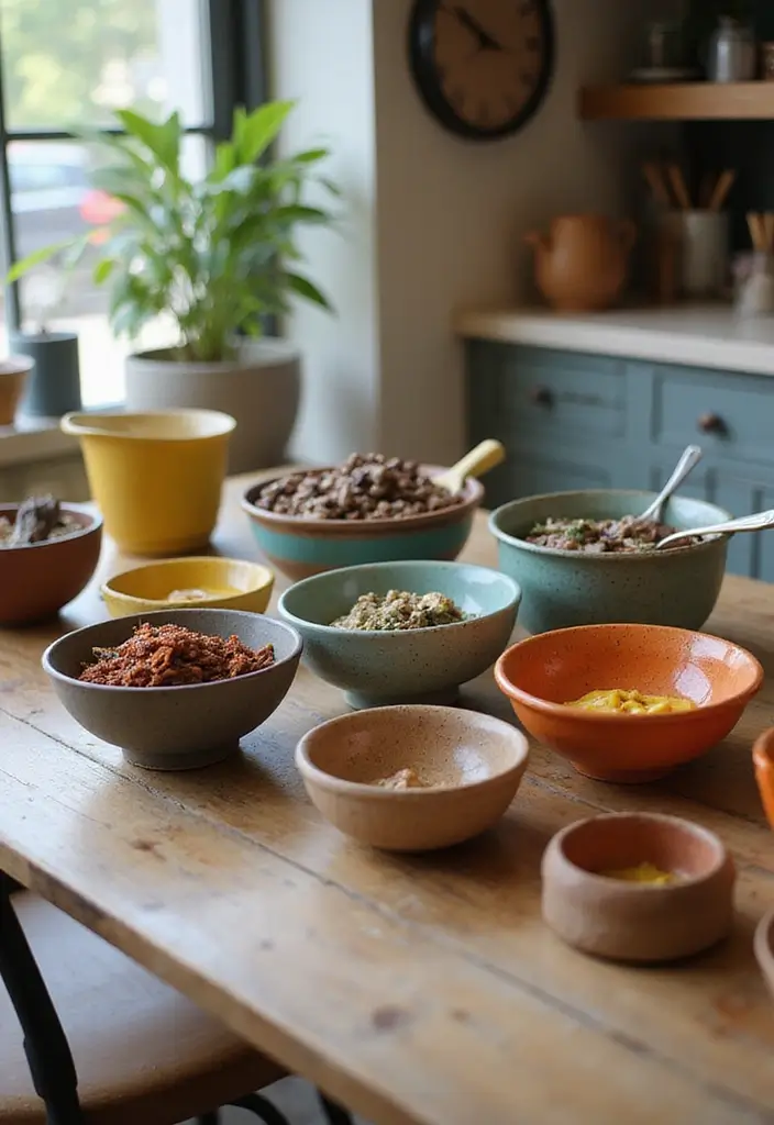 30+ MCM Ceramic Decor Inspirations For Retro Homes 12 30+ MCM Ceramic Decor Inspirations For Retro Homes - 6. Colorful Ceramic Bowls