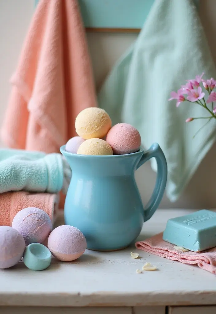 30+ Stunning Blue Ceramic Vase Decor Ideas For Any Room - 12. Decorative Bathroom Touch