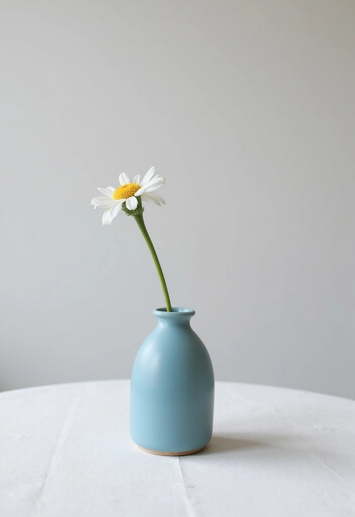 30+ Stunning Blue Ceramic Vase Decor Ideas For Any Room - 19. Minimalistic Approach