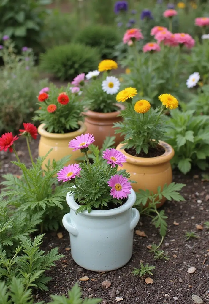 30+ Vintage Ceramic Crock Decor Ideas Worth Collecting 37 30+ Vintage Ceramic Crock Decor Ideas Worth Collecting - 15. Garden Markers