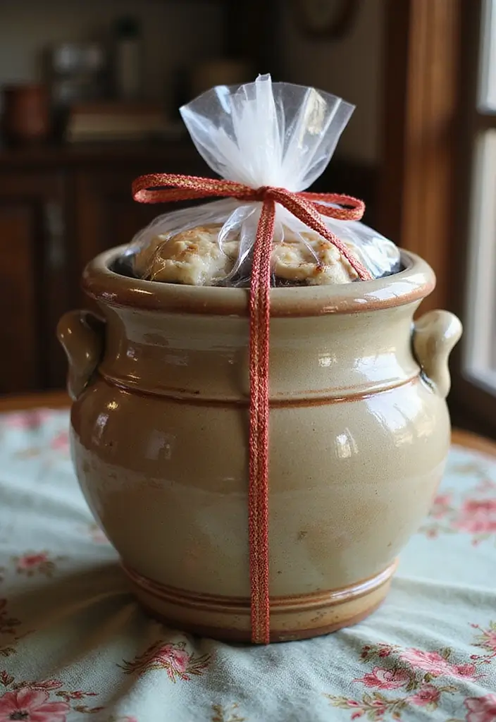 30+ Vintage Ceramic Crock Decor Ideas Worth Collecting 40 30+ Vintage Ceramic Crock Decor Ideas Worth Collecting - 18. Handmade Gift Wrapping