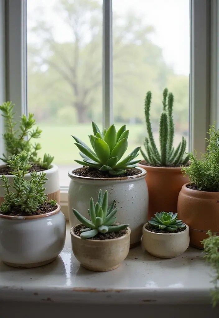 30+ Vintage Ceramic Crock Decor Ideas Worth Collecting 11 30+ Vintage Ceramic Crock Decor Ideas Worth Collecting - 5. Planter for Succulents