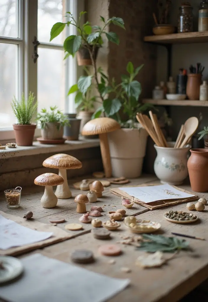 30+ Vintage Ceramic Mushroom Decor Inspirations For Retro Homes 55 30+ Vintage Ceramic Mushroom Decor Inspirations For Retro Homes - 19. Personalized Craft Projects