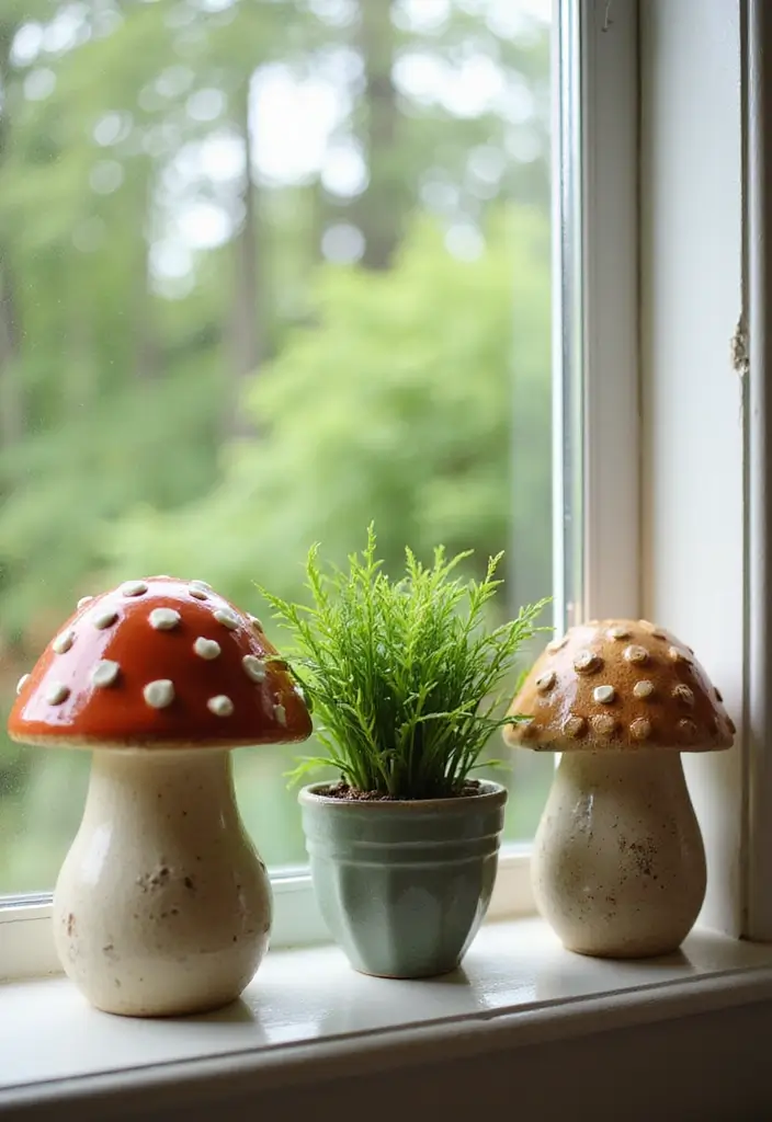 30+ Vintage Ceramic Mushroom Decor Inspirations For Retro Homes 7 30+ Vintage Ceramic Mushroom Decor Inspirations For Retro Homes - 5. Vintage-Inspired Planters