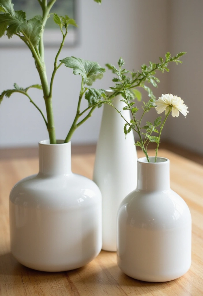 30 White Vases Decor Ideas In Ceramic For Minimalist Homes 39 30 White Vases Decor Ideas In Ceramic For Minimalist Homes - 13. Understated Centerpieces
