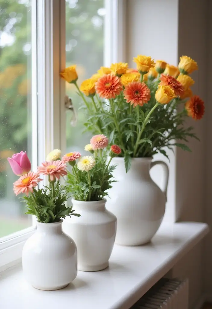 30 White Vases Decor Ideas In Ceramic For Minimalist Homes 41 30 White Vases Decor Ideas In Ceramic For Minimalist Homes - 15. Window Sill Wonders