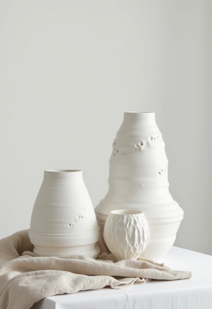 30 White Vases Decor Ideas In Ceramic For Minimalist Homes 62 30 White Vases Decor Ideas In Ceramic For Minimalist Homes - 22. Layered Textures