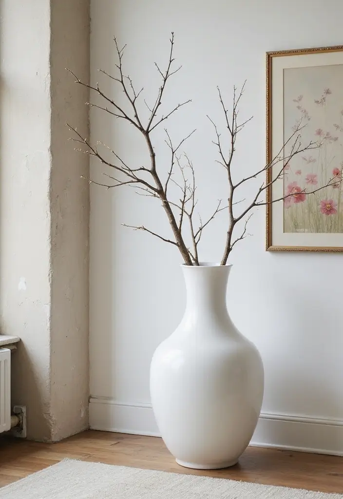 30 White Vases Decor Ideas In Ceramic For Minimalist Homes 7 30 White Vases Decor Ideas In Ceramic For Minimalist Homes - 3. Statement Piece