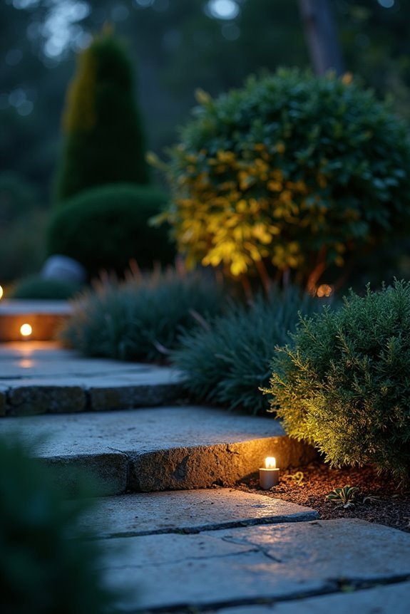 accent lighting subtle garden highlights