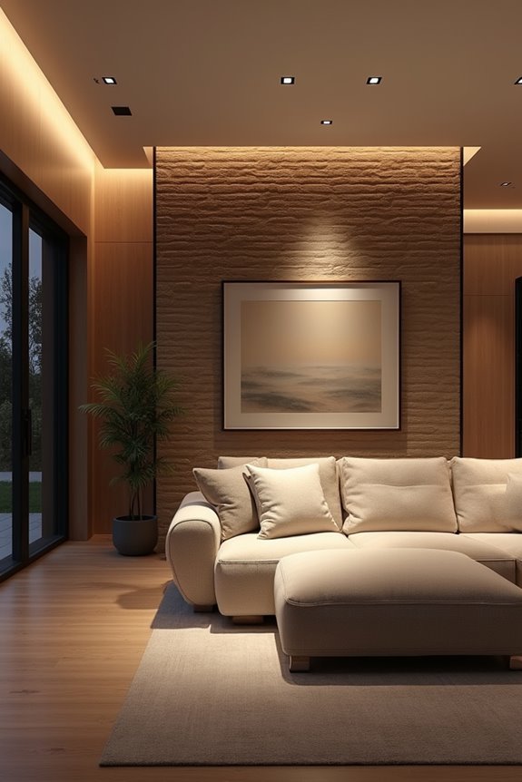 accent lighting texture art contrast