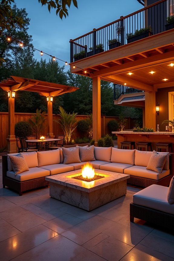 ambient deck lighting for entertaining zones