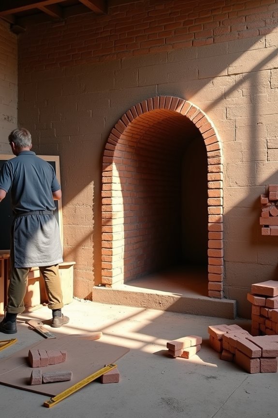 arch design for kiln door opening