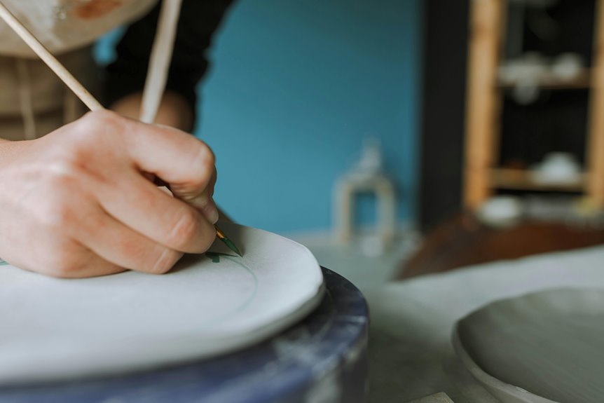 baking acrylic paint on ceramic