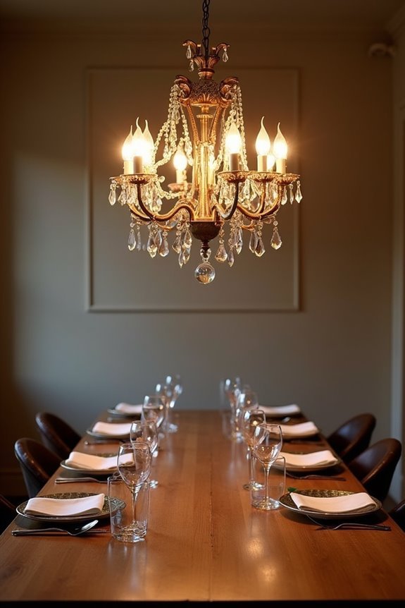 chandelier height improves dining conversations